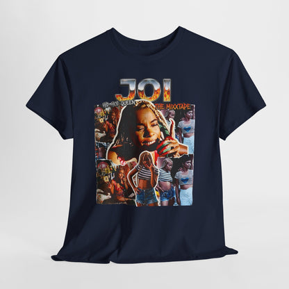 Retro Collage 'JOI' Graphic Tee — Vintage Portraits & Summer Vibes