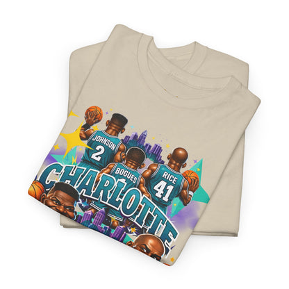 Charlotte Hornets Basketball T-Shirt — Team Player Caricature Tee