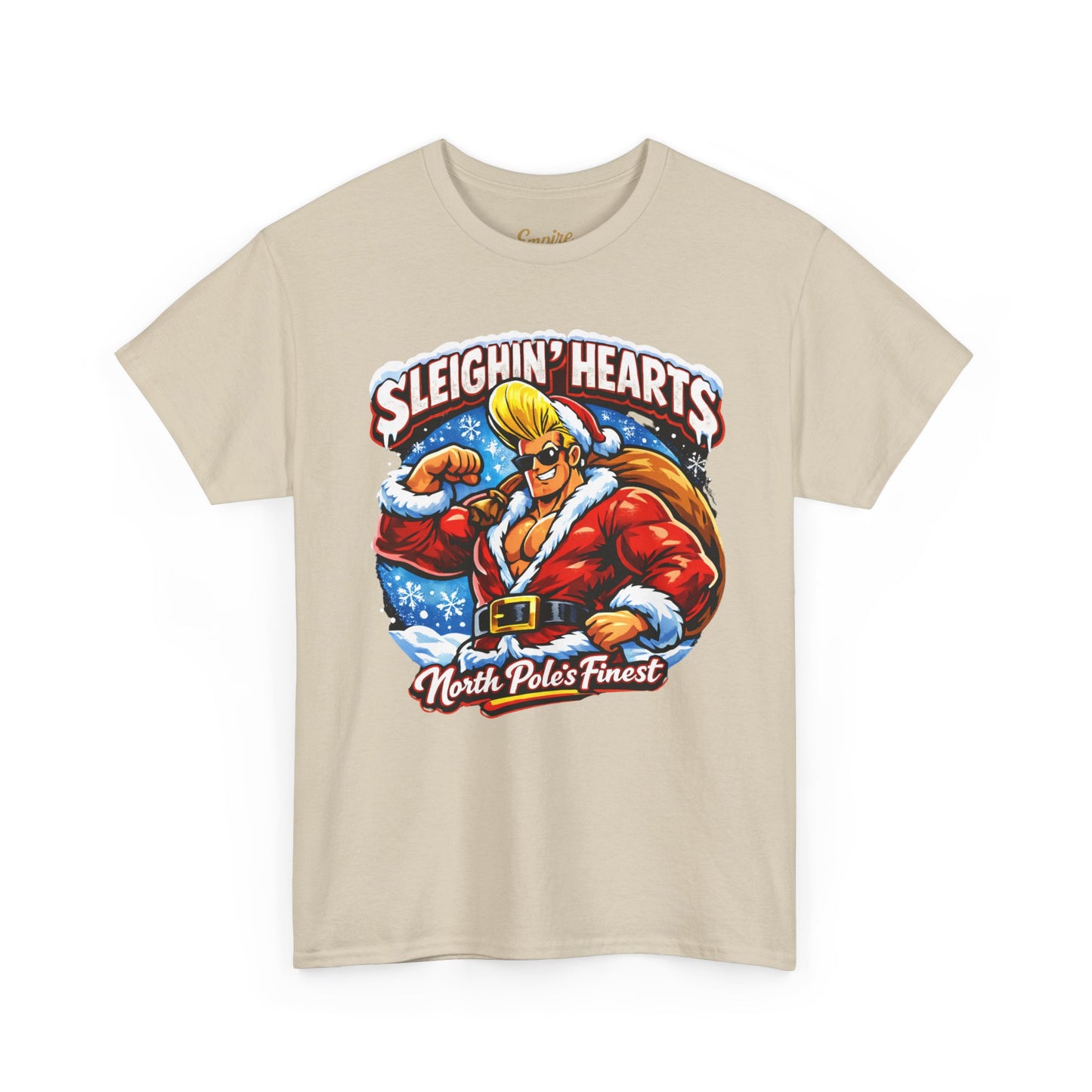 Johnny B 'Sleighin' Hearts' Christmas Tee — 'Where The Ho Ho Hos At' Holiday T-Shirt