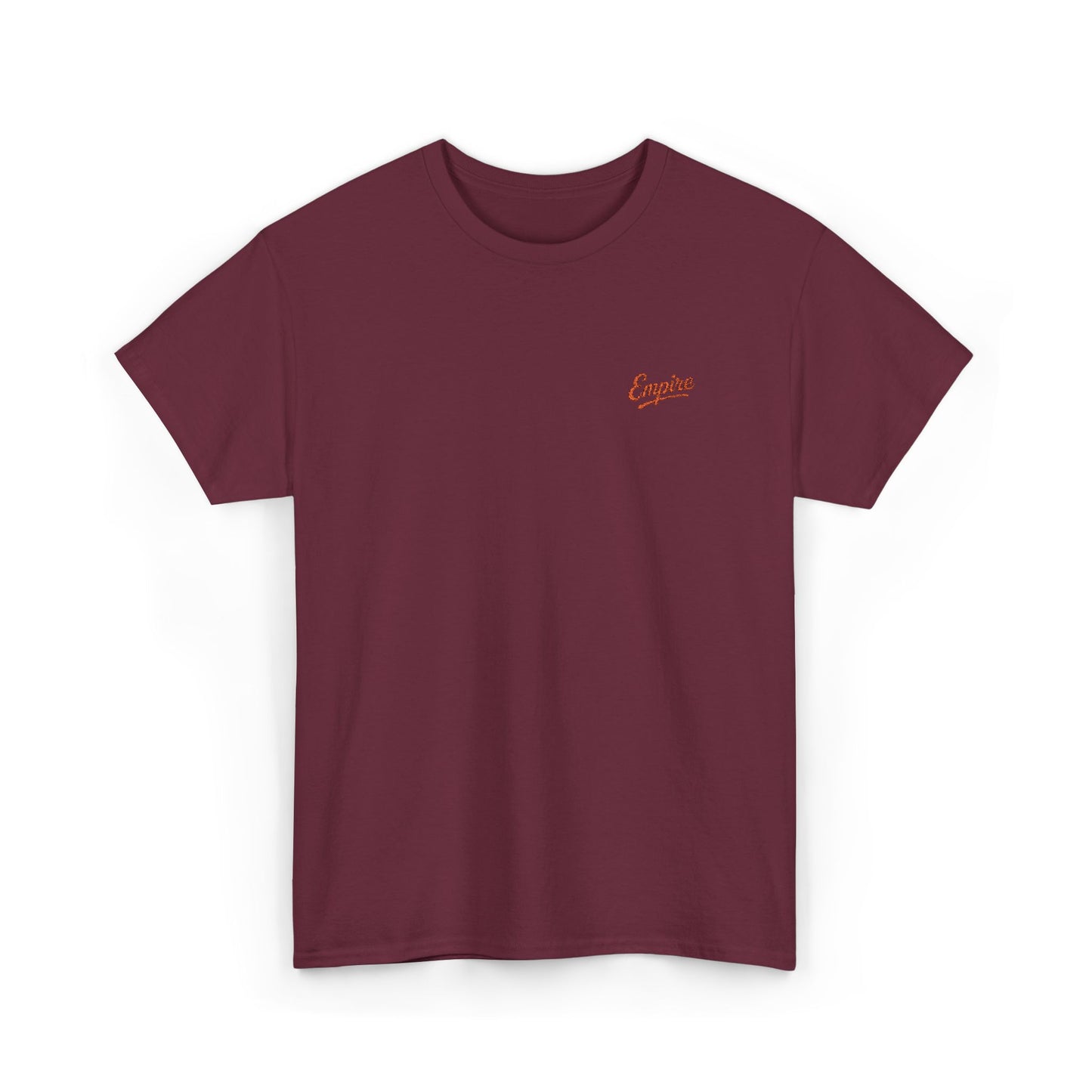 Signature Embroidered Empire Orange Chest Logo T-Shirt