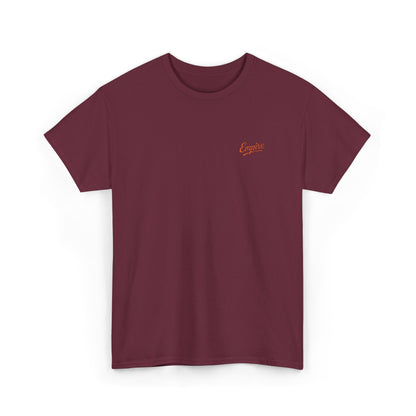 Signature Embroidered Empire Orange Chest Logo T-Shirt