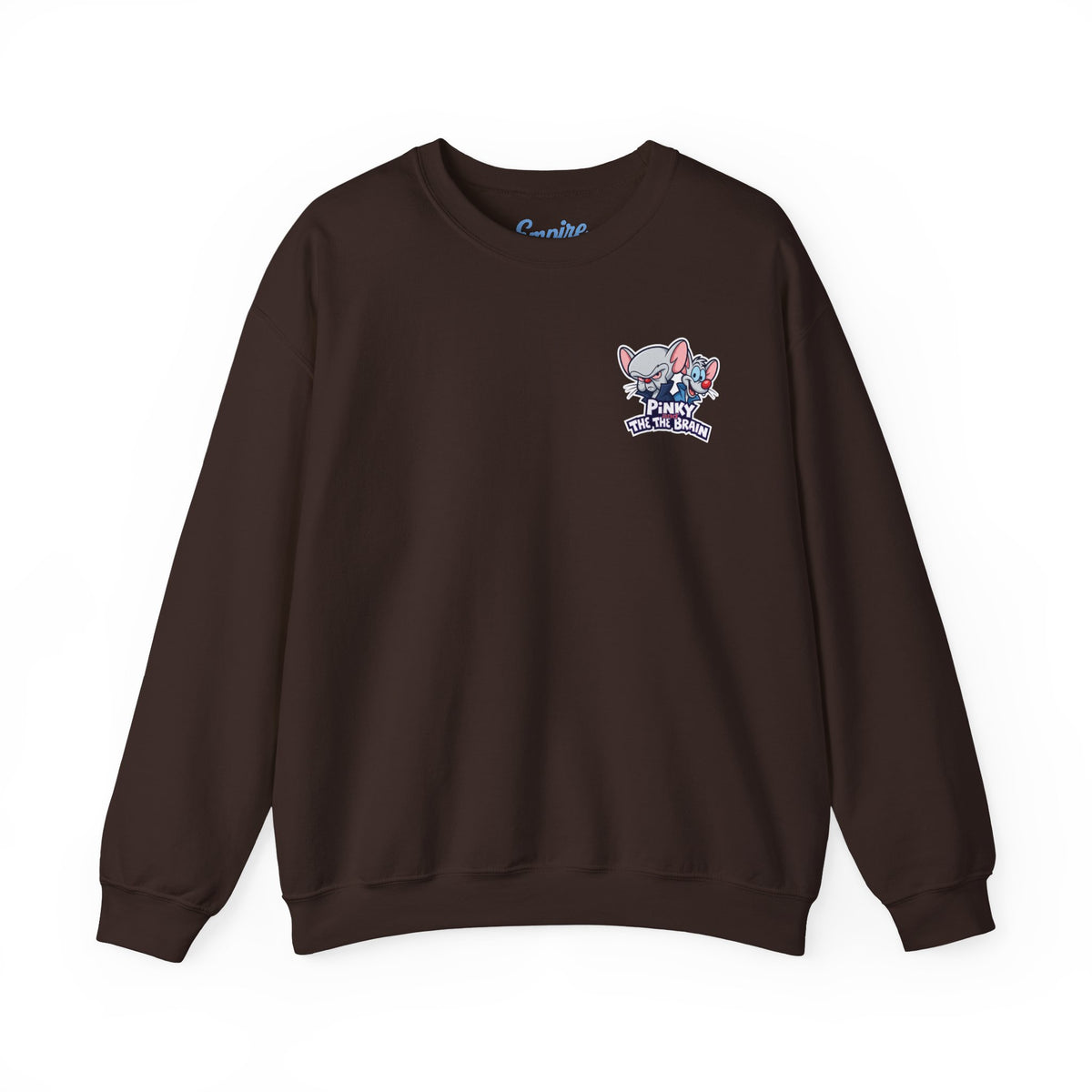 Pinky and the Brain Crewneck Sweatshirt - 'Time to Take Over the World' Graphic