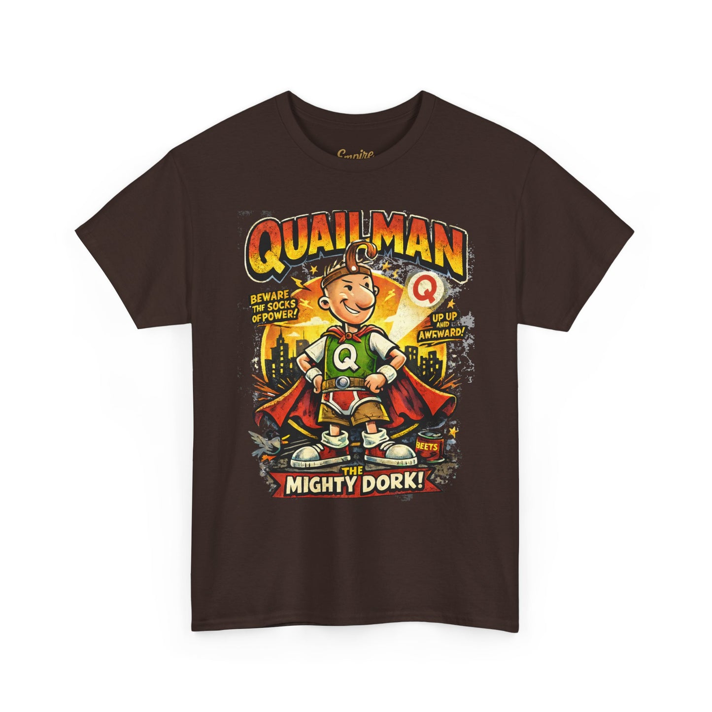 Quailman Mighty Dork T-Shirt — Retro Cartoon Graphic Tee