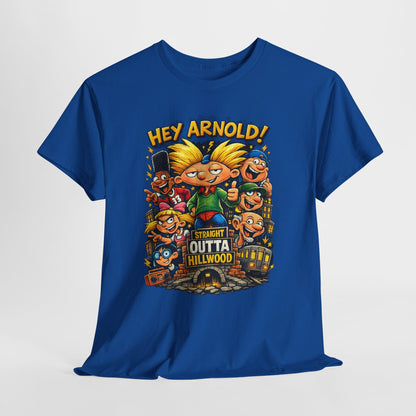 Hey Arnold! Cartoon Graphic Tee — "Straight Outta Hillwood" Nostalgia Shirt