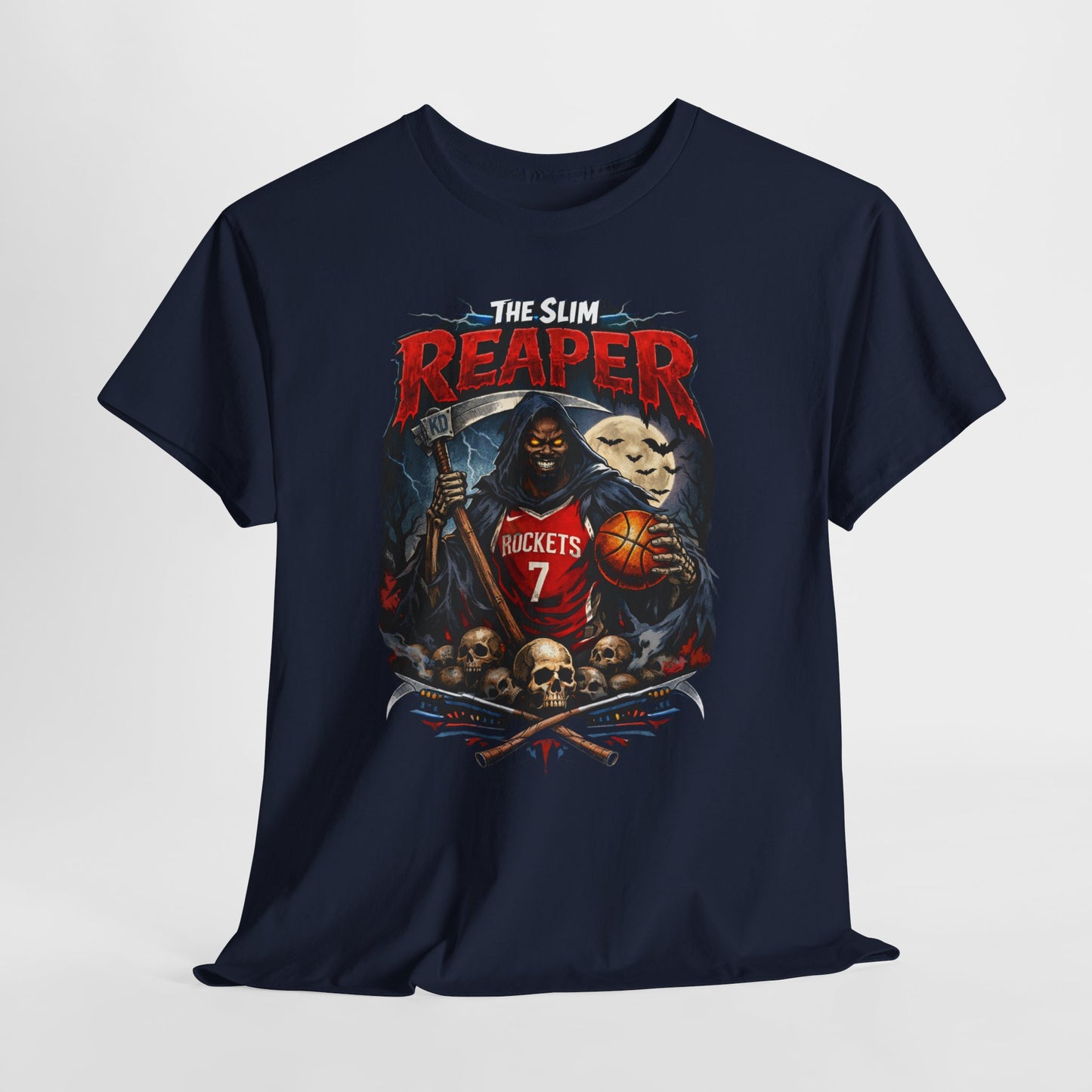 Grim Reaper Basketball Tee — "The Slim Reaper" Graphic T-Shirt