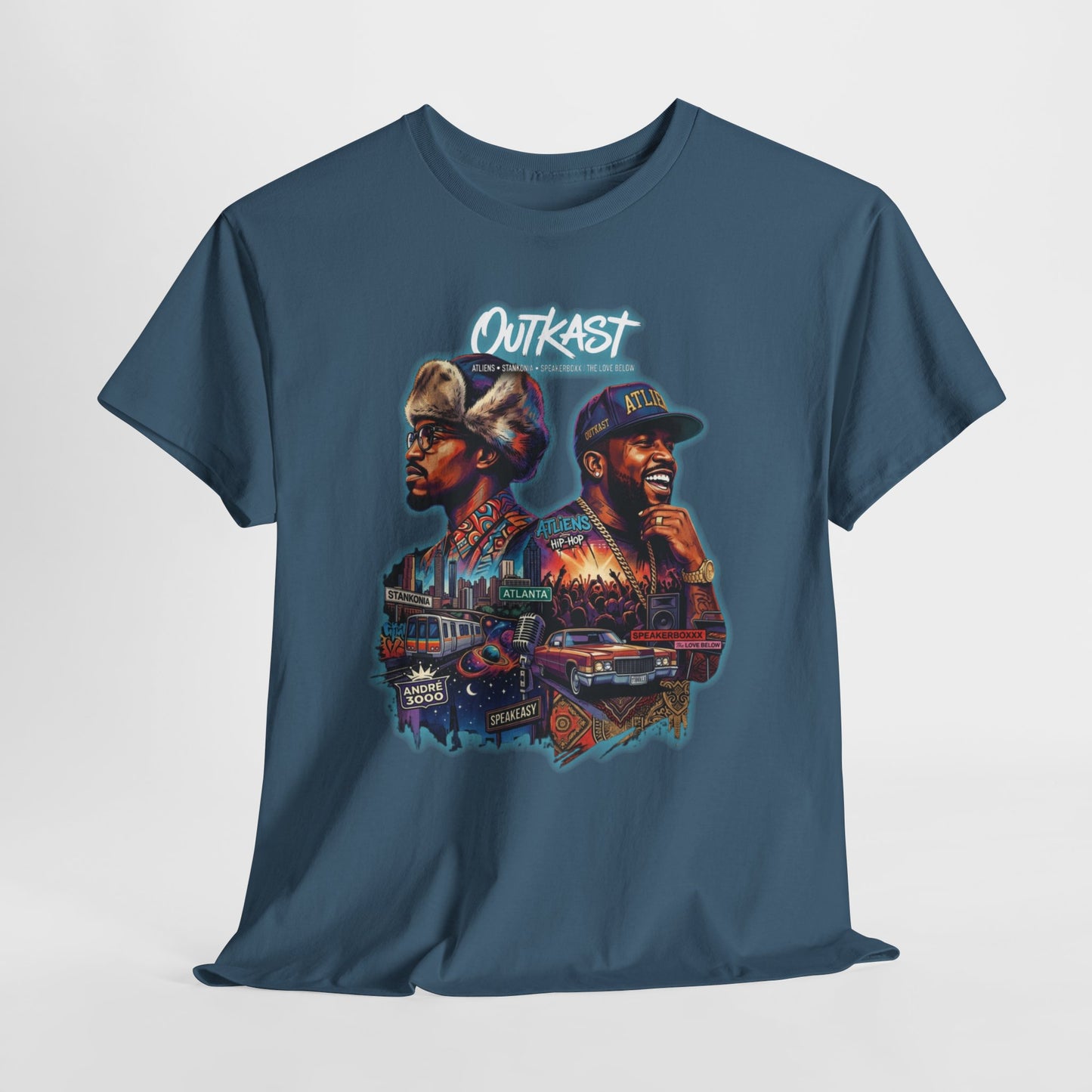 Outkast Hop Dual Portrait T‑Shirt — Vintage Rap Artist Graphic Tee