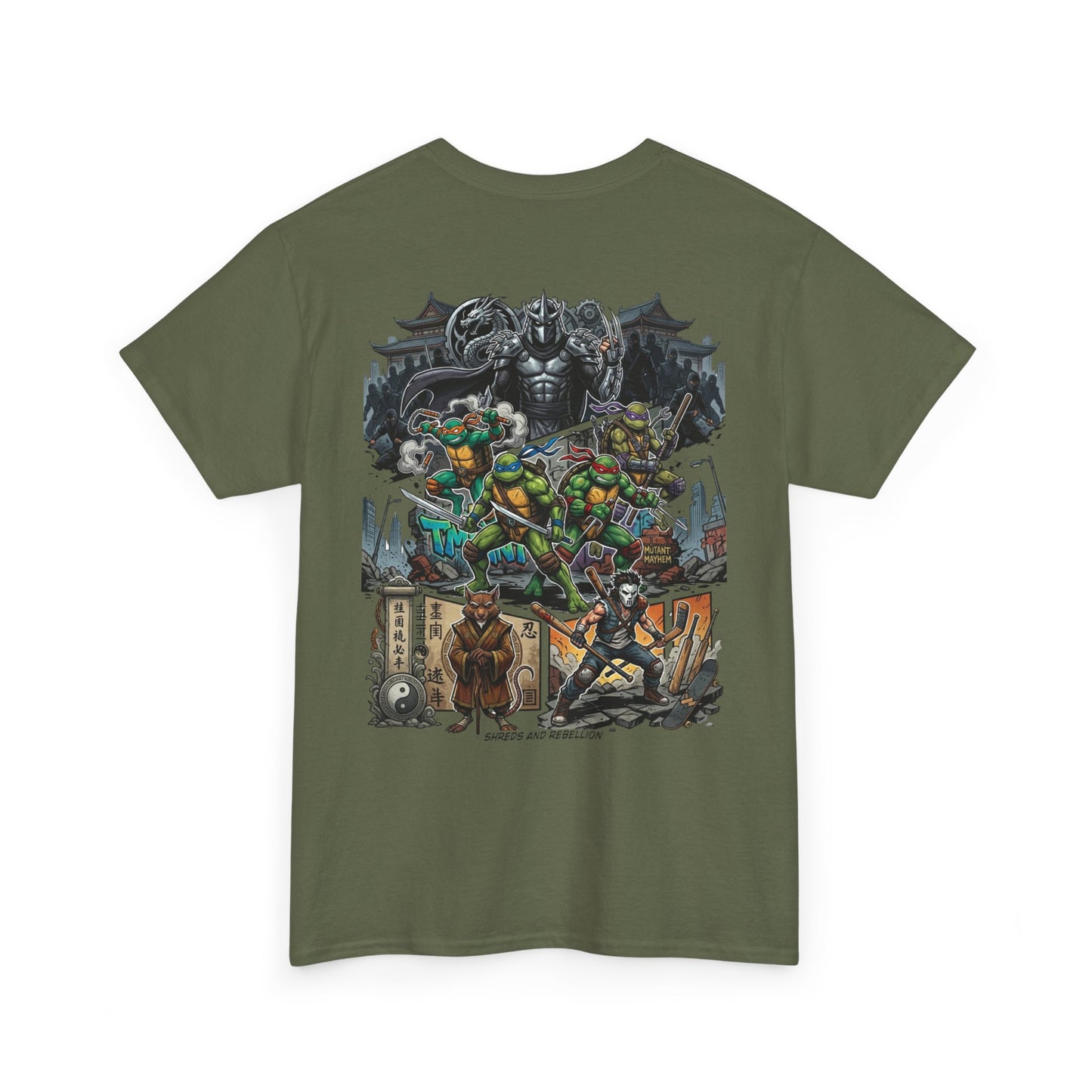 Teenage Mutant Ninja Turtles Graphic Tee — Retro Comic Backprint