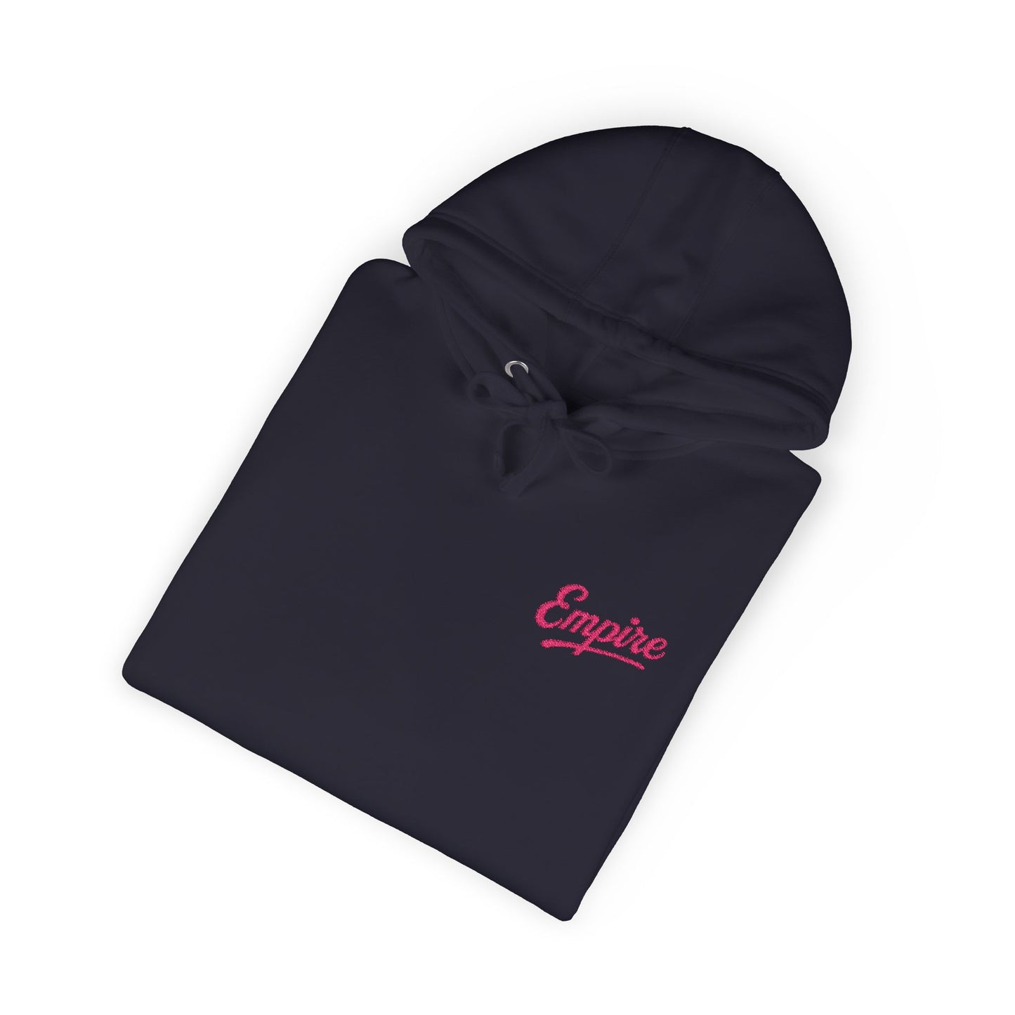 Empire Signature Embroidered Hoodie — Minimal Fleece with Pink 'Empire' Logo