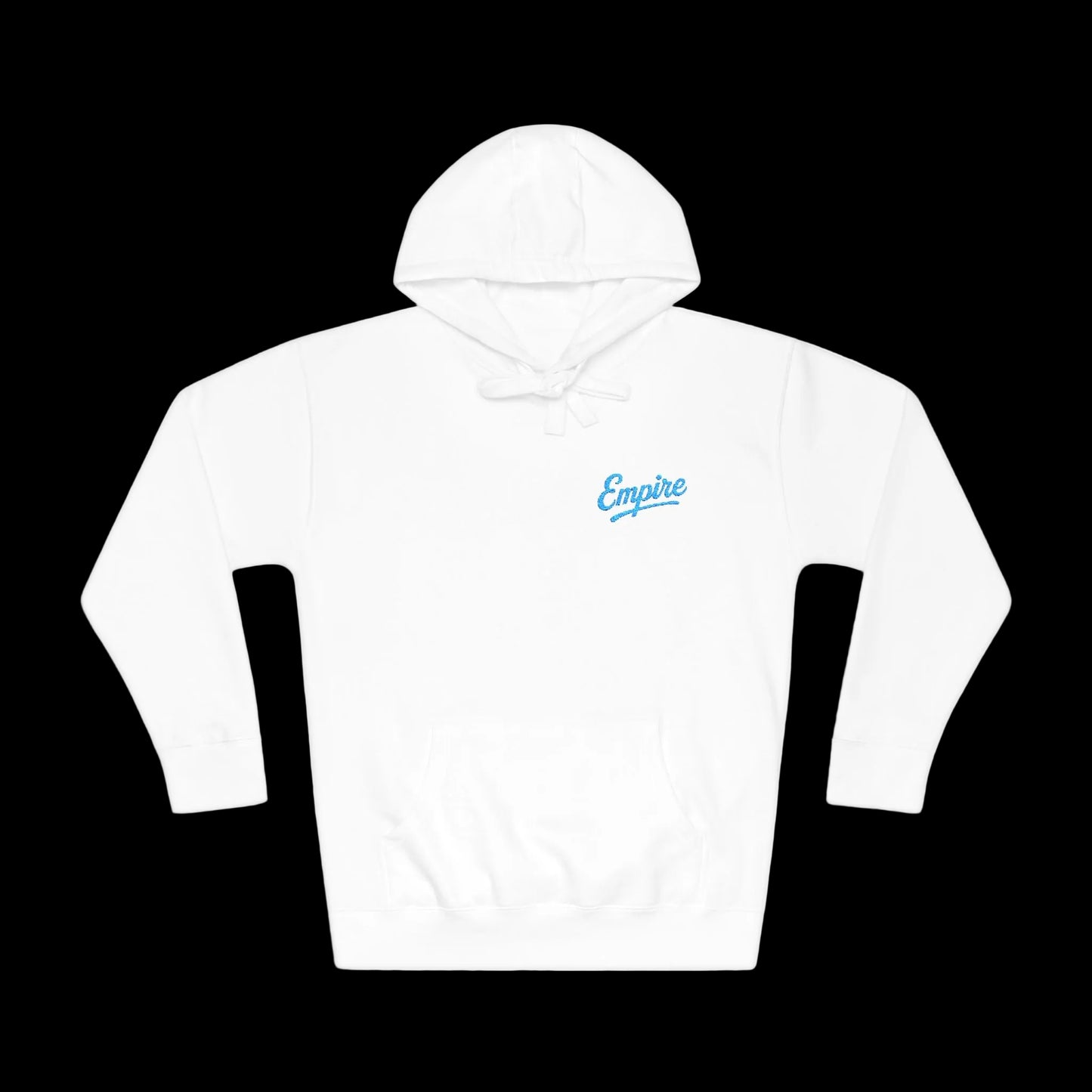 Empire Signature Embroidered Hoodie — Minimal Fleece with Carolina Blue 'Empire' Logo