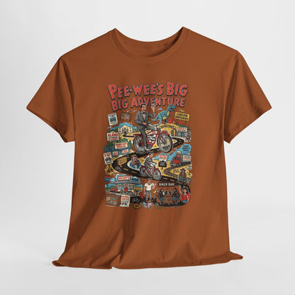 Pee-wee’s Epic Road Trip: A Collage of Adventure Graphic Tee