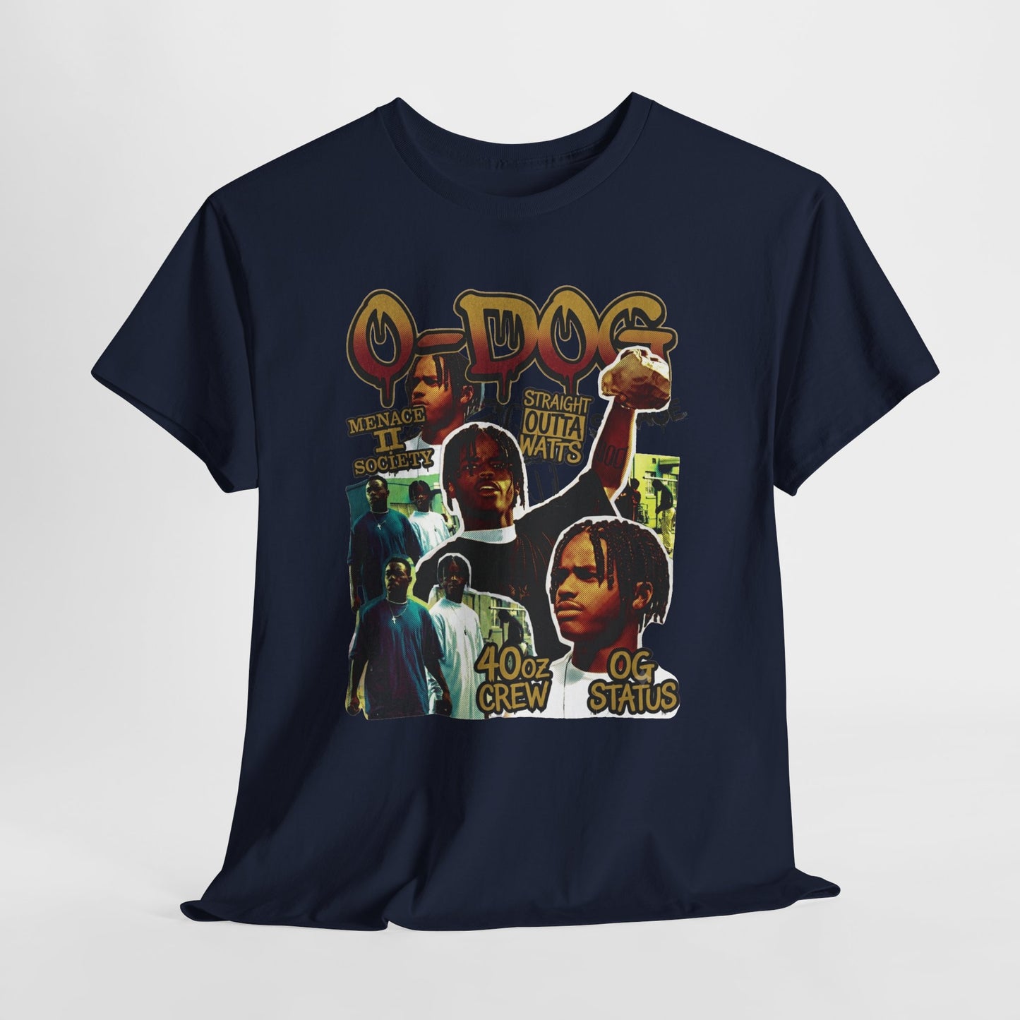 O-Dog 40z Crew OG Stais Vintage Menace II Society Collage T-Shirt