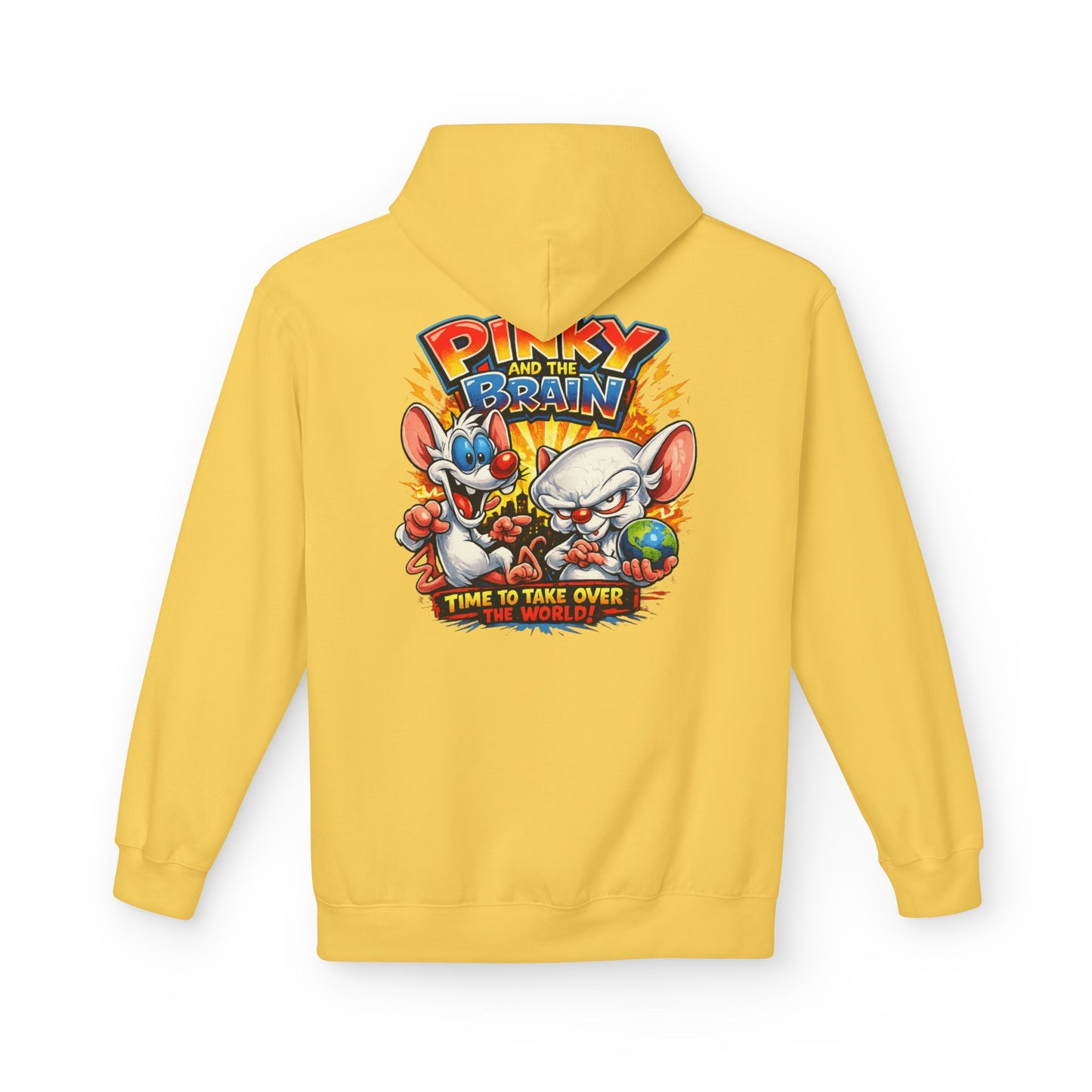 Pinky and the Brain "Time to Take Over the World" Midweight Softstyle Fleece Hoodie