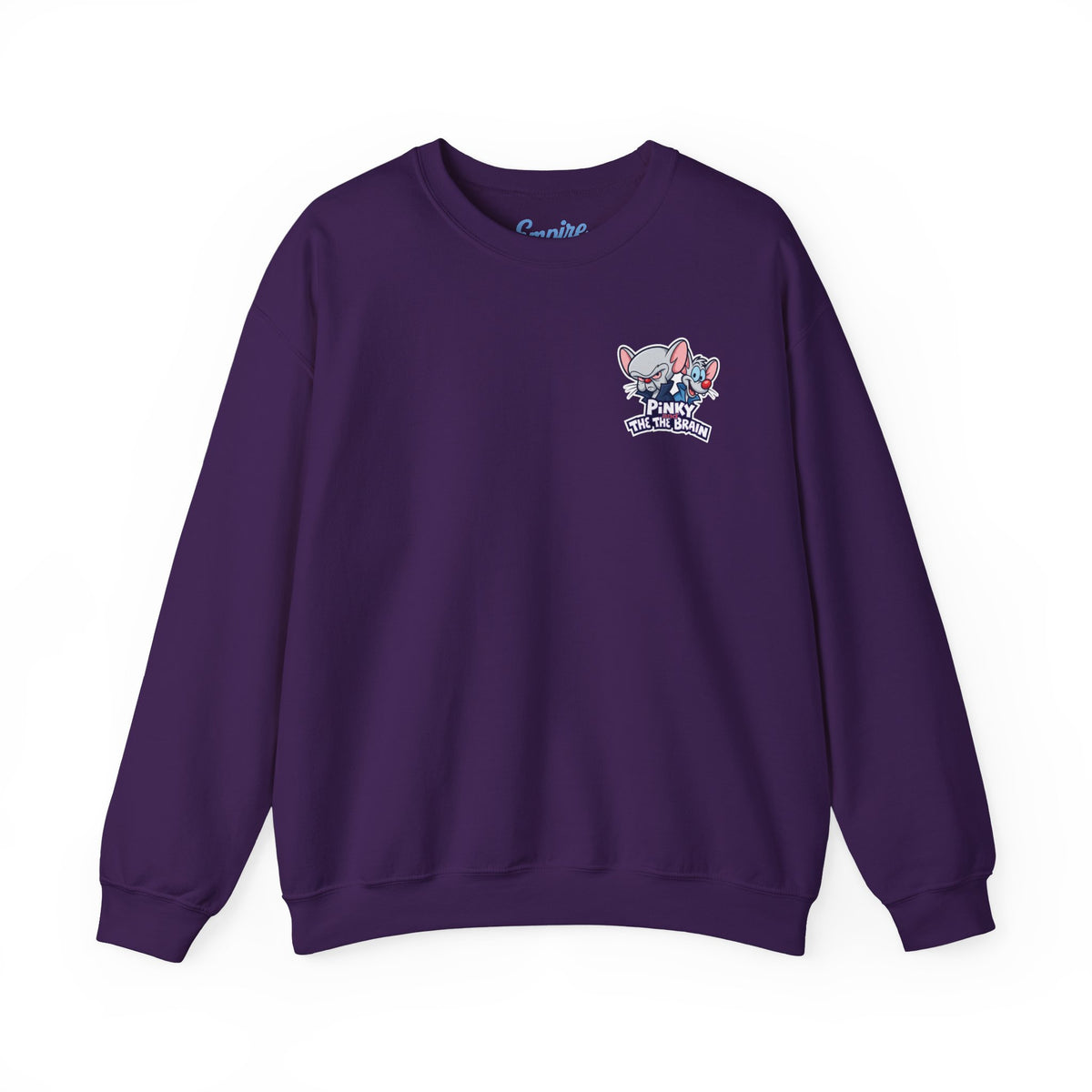 Pinky and the Brain Crewneck Sweatshirt - 'Time to Take Over the World' Graphic