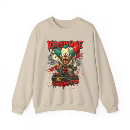 'Krustywise' Creepy Clown Design, "You’ll Float Too" Back Print