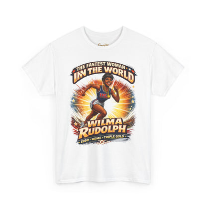 Wilma Rudolph “The Fastest Woman in the World” Graphic Tee – 1960 Rome Triple Gold Olympic Tribute Shirt