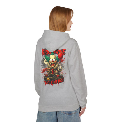 'Krustywise' Creepy Clown Design, "You’ll Float Too" Midweight Softstyle Fleece Hoodie
