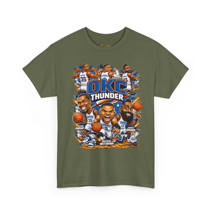 OKC Thunder Caricature Basketball T-Shirt — Team Players Graphic Tee