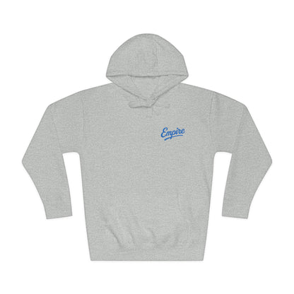 Empire Signature Embroidered Hoodie — Minimal Fleece with Royal Blue 'Empire' Logo