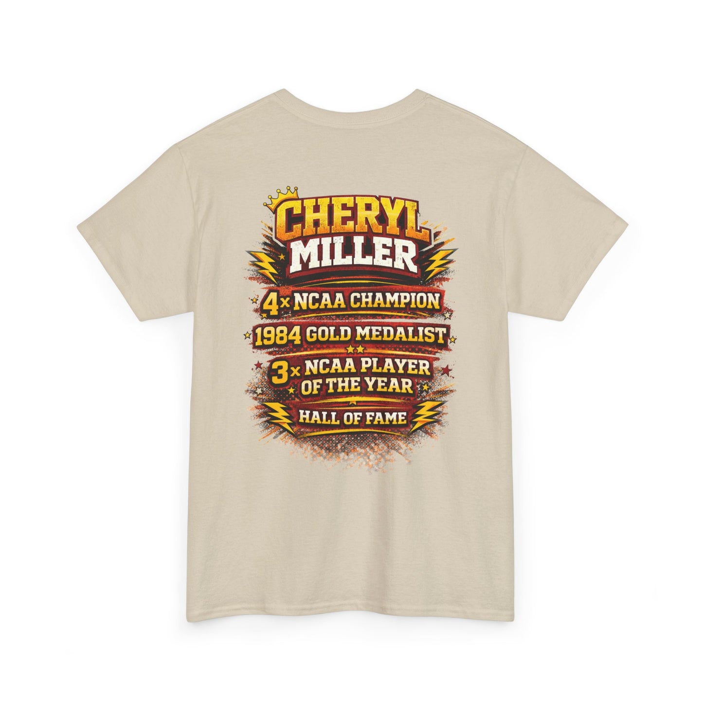 Legendary Cheryl Miller Basketball T-Shirt — 4x NCAA Champion, 1984 Gold Medalist