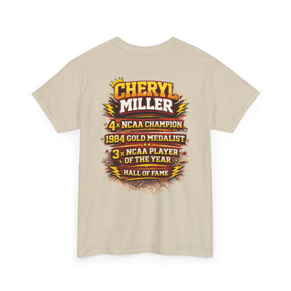 Legendary Cheryl Miller Basketball T-Shirt — 4x NCAA Champion, 1984 Gold Medalist
