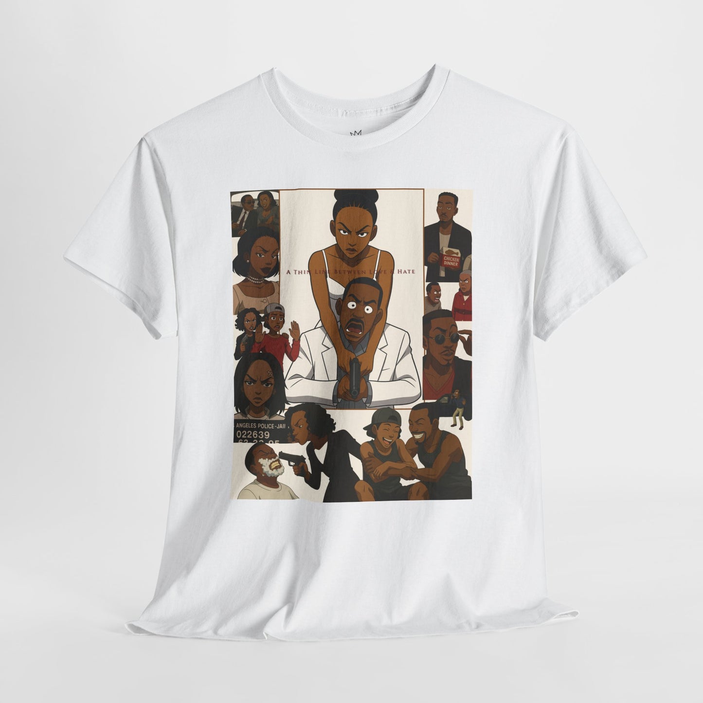 "A Thin Line" Unisex Heavy Cotton Tee - Artistic Tribute Design