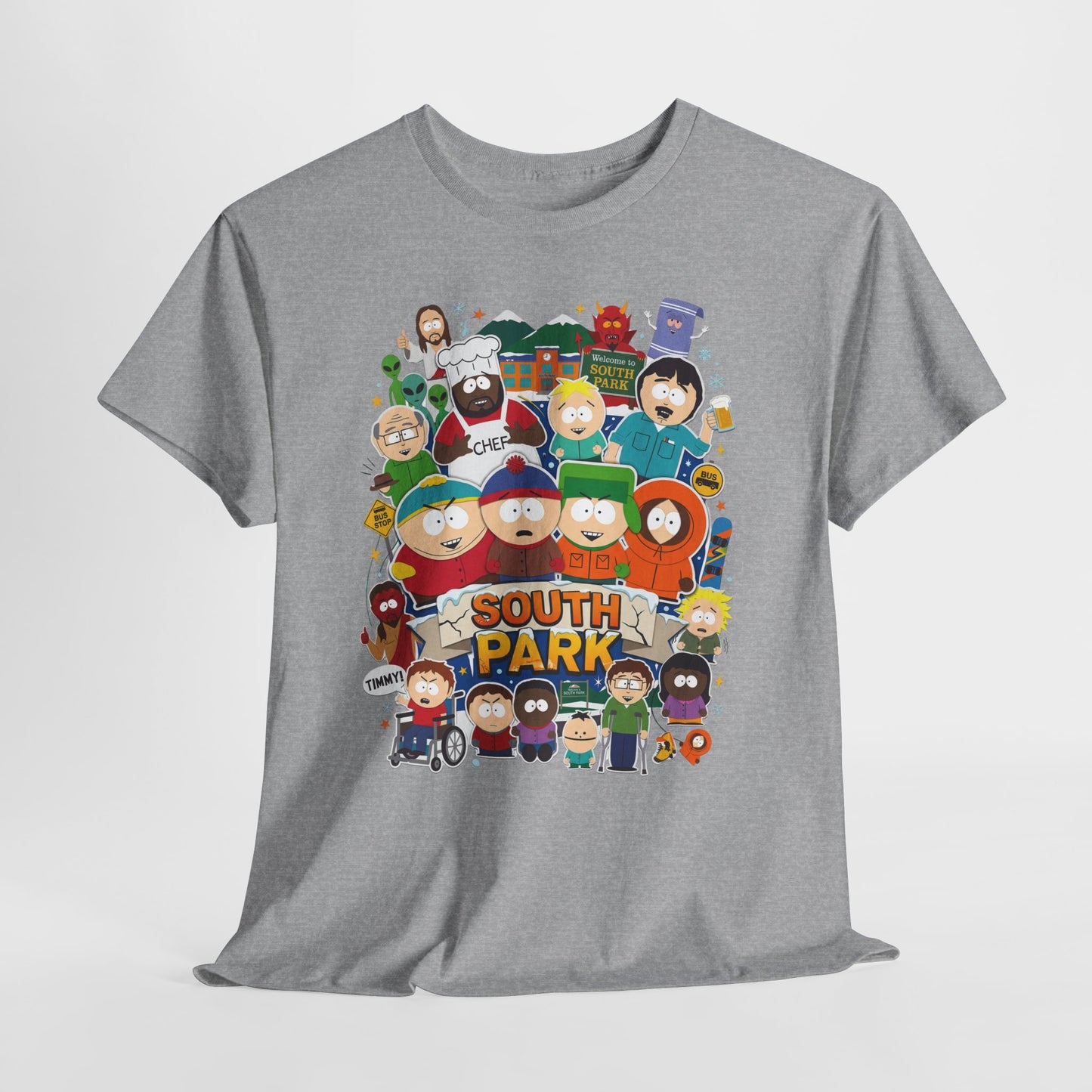 South Park Characters Graphic Tee — Cartoon TV Show Fan T-Shirt