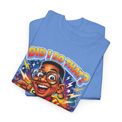 Did I Do That? Steve Urkel Tee – Retro 90s Family Matters Graphic Shirt