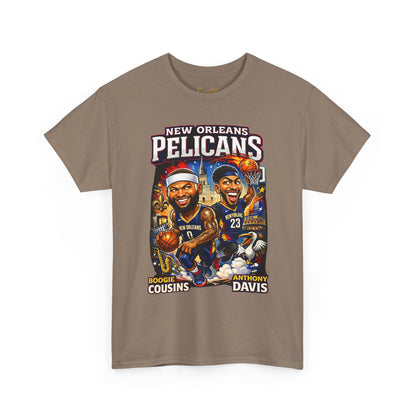 New Orleans Pelicans Basketball T‑Shirt — Boogie Cousins & Anthony Davis Graphic Tee