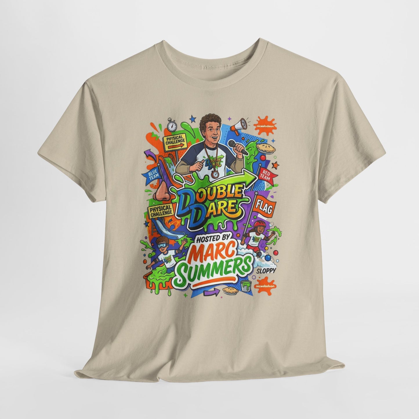 Double Dare Retro Graphic Tee — Hosted by Marc Summers, 90s Nickelodeon Nostalgia