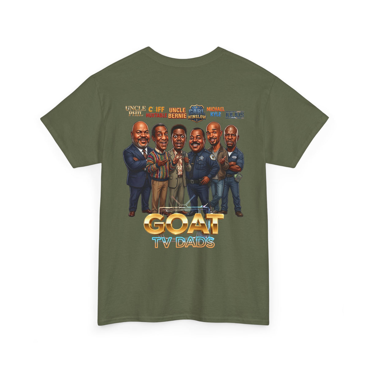 GOAT TV Dads T-Shirt — Caricature TV Fathers Reunion Tee