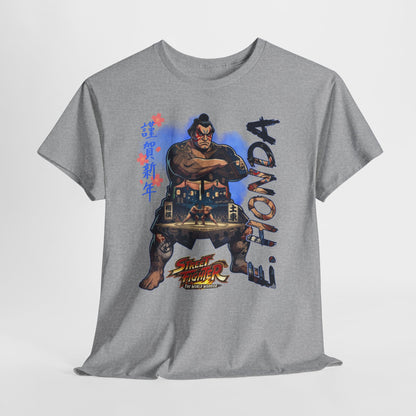 E. Honda Street Fighter Tee — Vintage Arcade Gaming Graphic T-Shirt