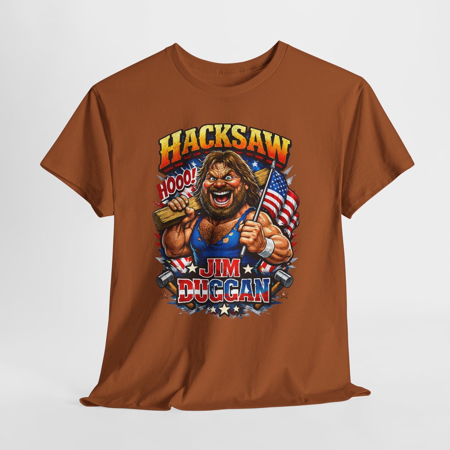Jim Duggan “Hacksaw” Graphic Tee – Retro Wrestling Fan Shirt