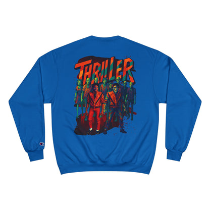 MJ Thriller Graphic Sweatshirt — Retro Zombie Dance Crew Back Print