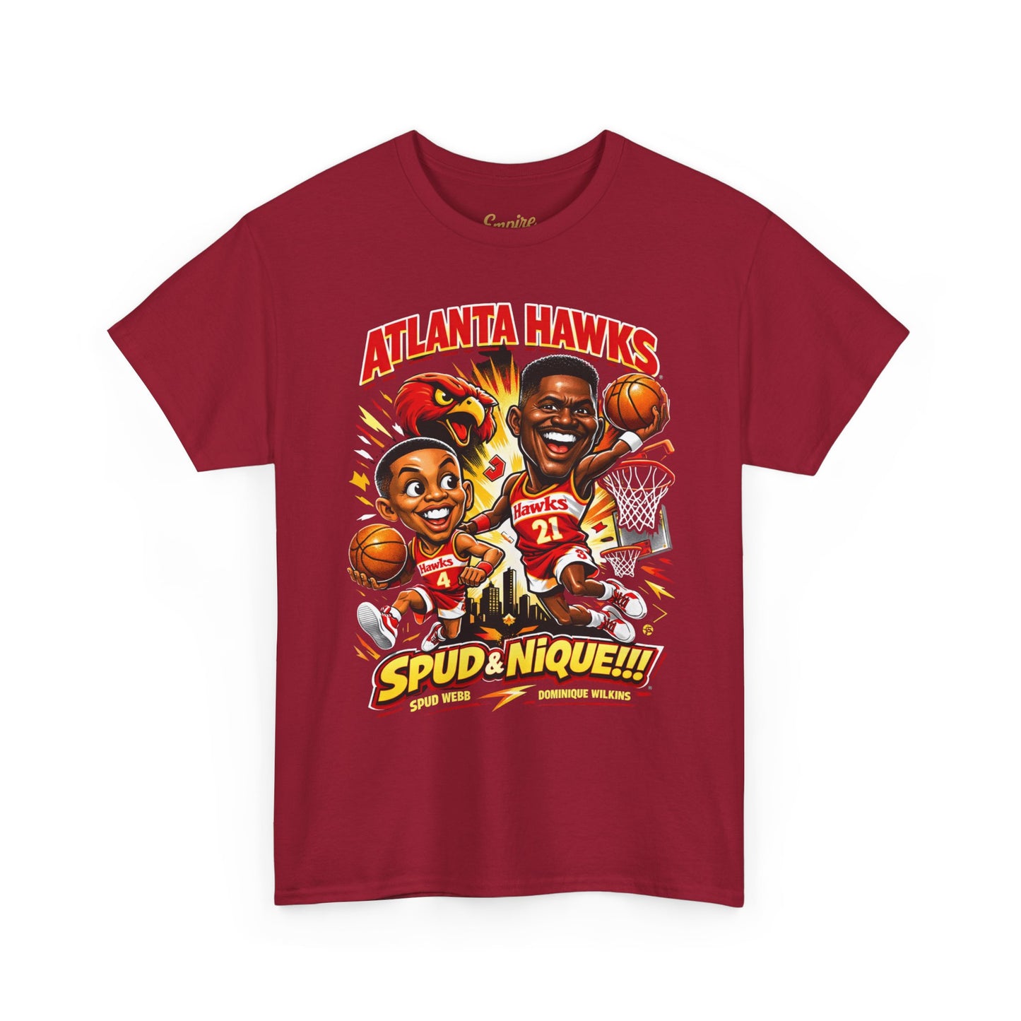 Atlanta Hawks 'Spud & Nique' Graphic Tee — Retro Basketball Fans Shirt