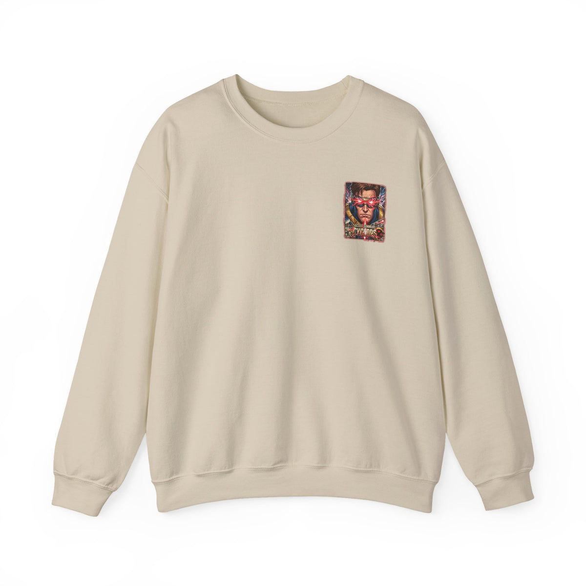Cyclops Graphic Sweatshirt — Retro X‑Men Laser Portrait Crewneck