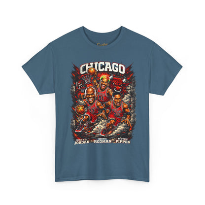 Chicago Bulls Retro Players Graphic Tee — Vintage Basketball Team Shirt