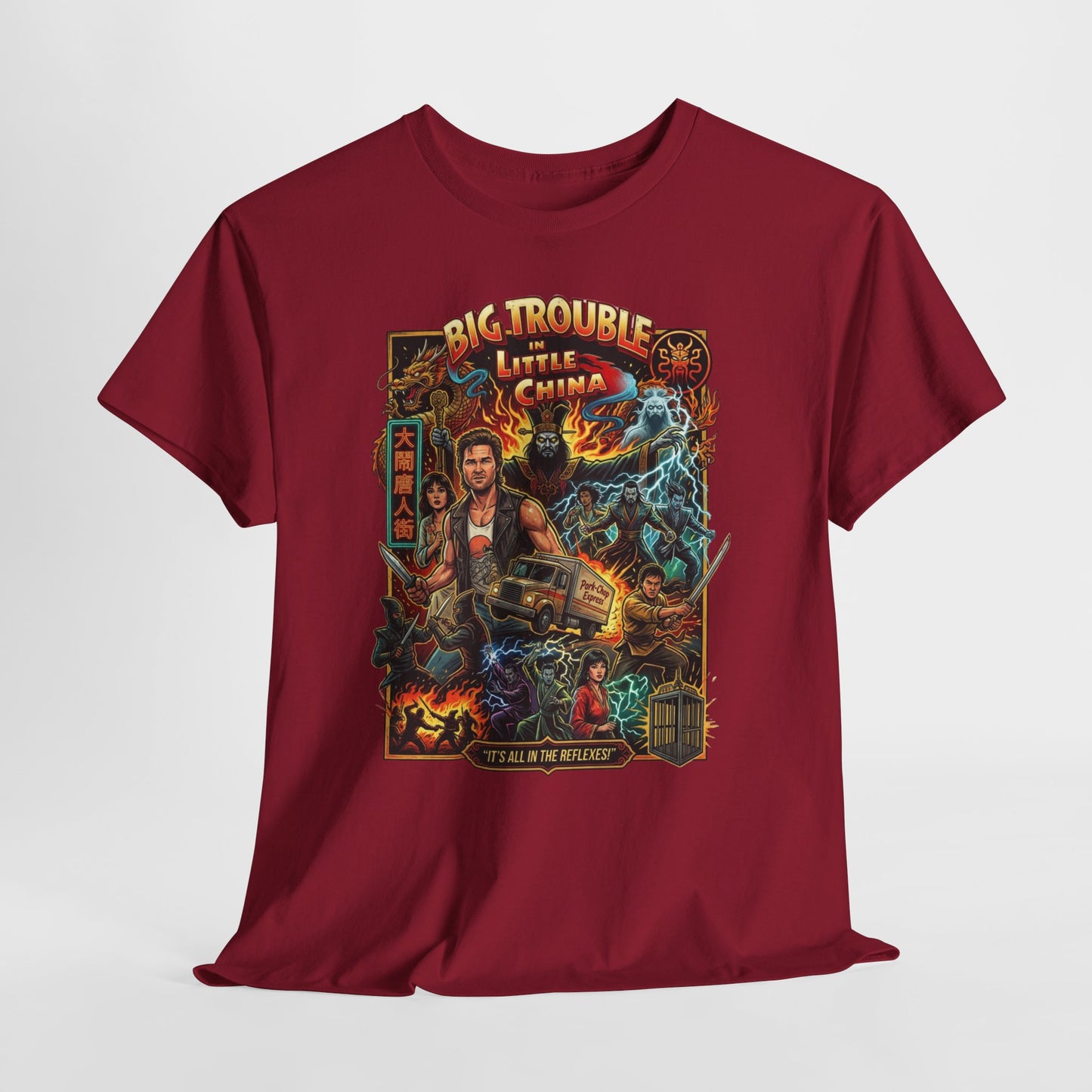 Big Trouble Little China Movie Poster T-Shirt — Retro 80s Action Graphic Tee