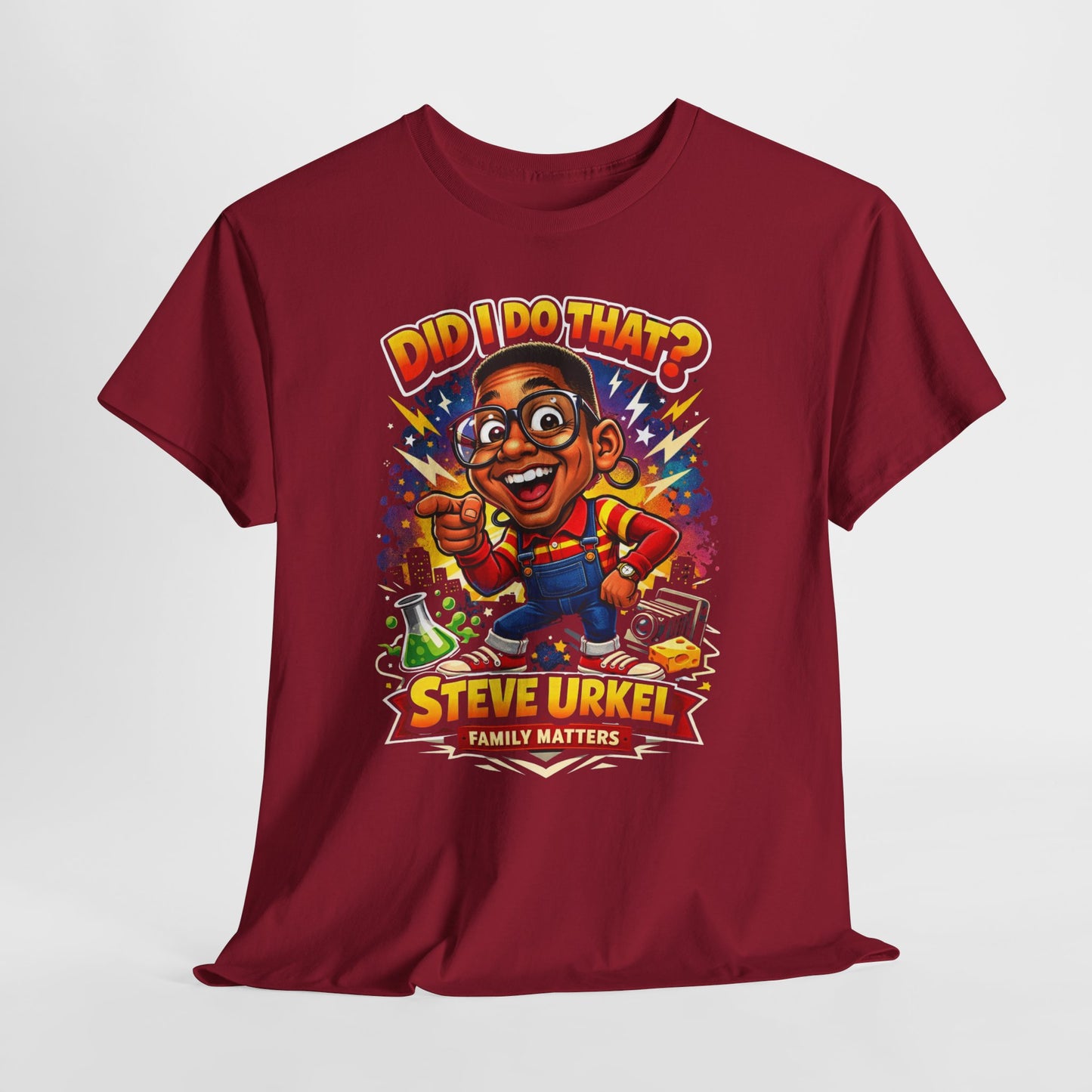 Did I Do That? Steve Urkel Tee – Retro 90s Family Matters Graphic Shirt