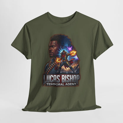 Lucas Bishop Temporal Agent T-Shirt — Retro Sci‑Fi Movie Poster Tee
