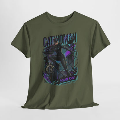 Catwoman Graphic Tee — Selina Kyle Comic Art T‑Shirt