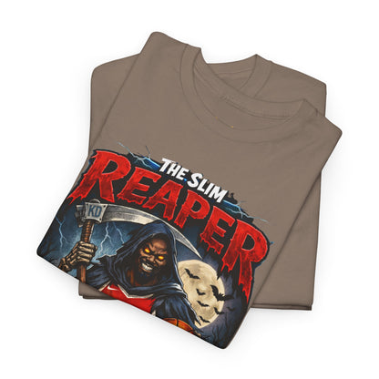 Grim Reaper Basketball Tee — "The Slim Reaper" Graphic T-Shirt
