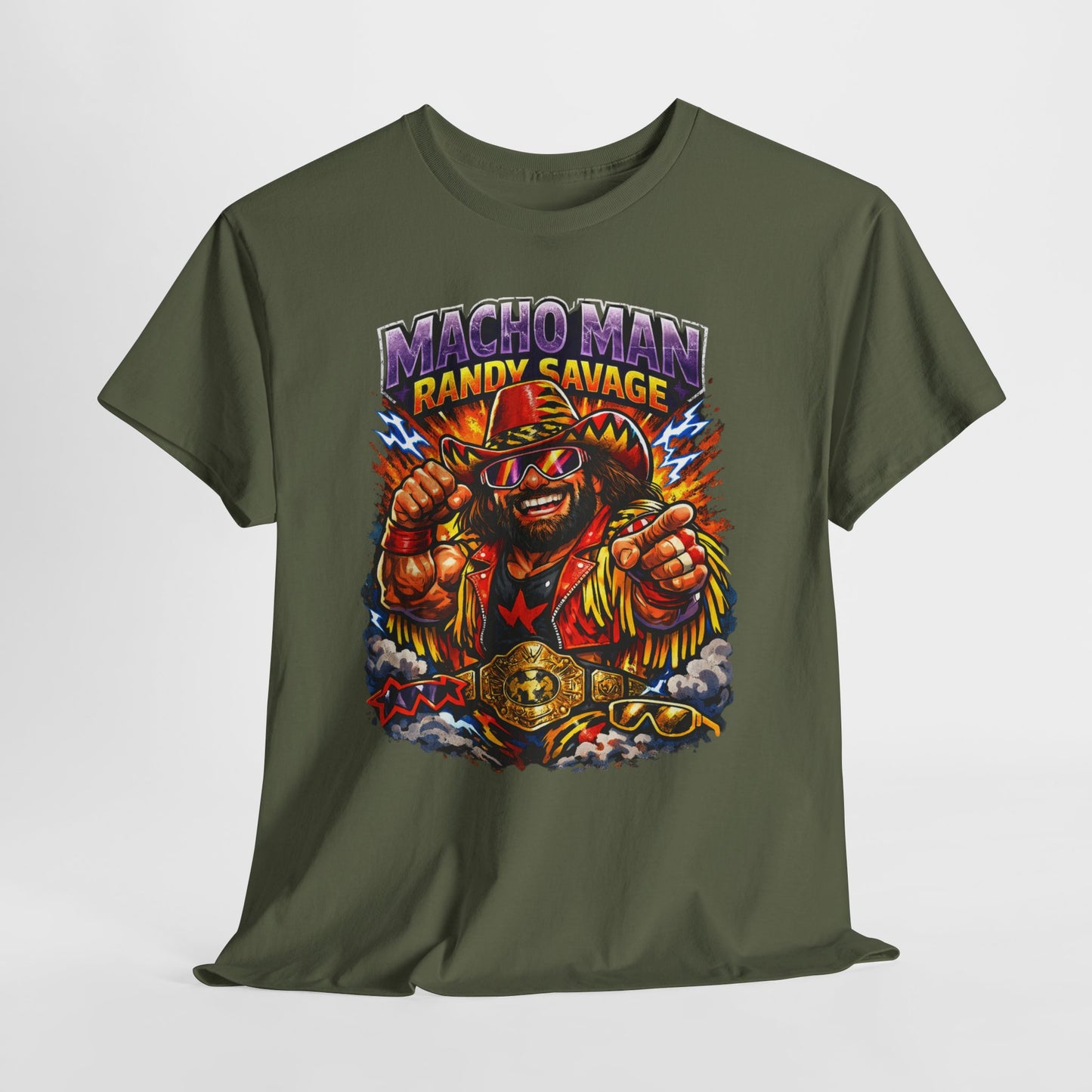 Retro Wrestling Graphic Tee — "Macho Man Randy Savage" Vintage Style