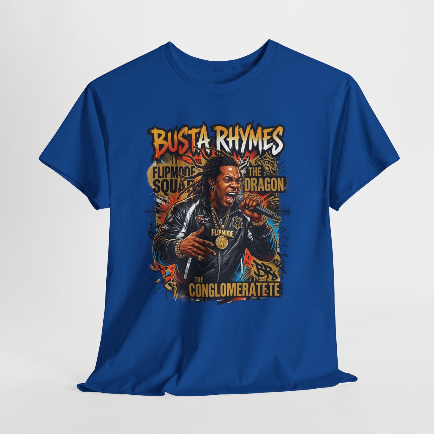 Busta Rhymes Retro Concert Graphic Tee — Flipmode Squad Dragon Conglomerate Design