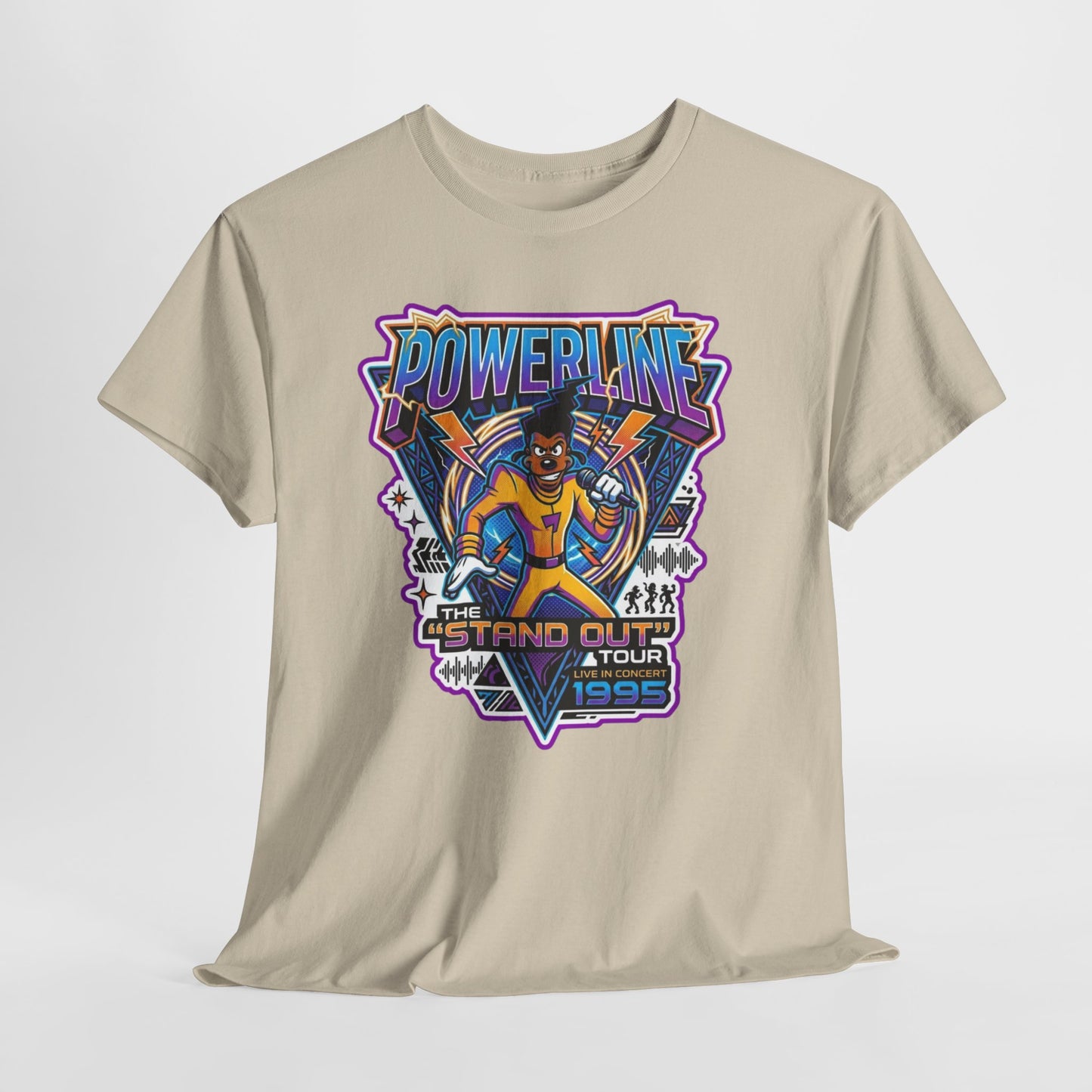Powerline '95 Tour Graphic Tee — Retro 90s Music Band Shirt