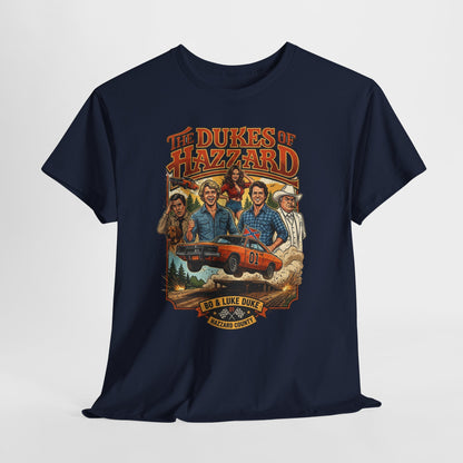 Dukes of Hazzard Vintage Graphic Tee — Classic TV Cast & General Lee Design