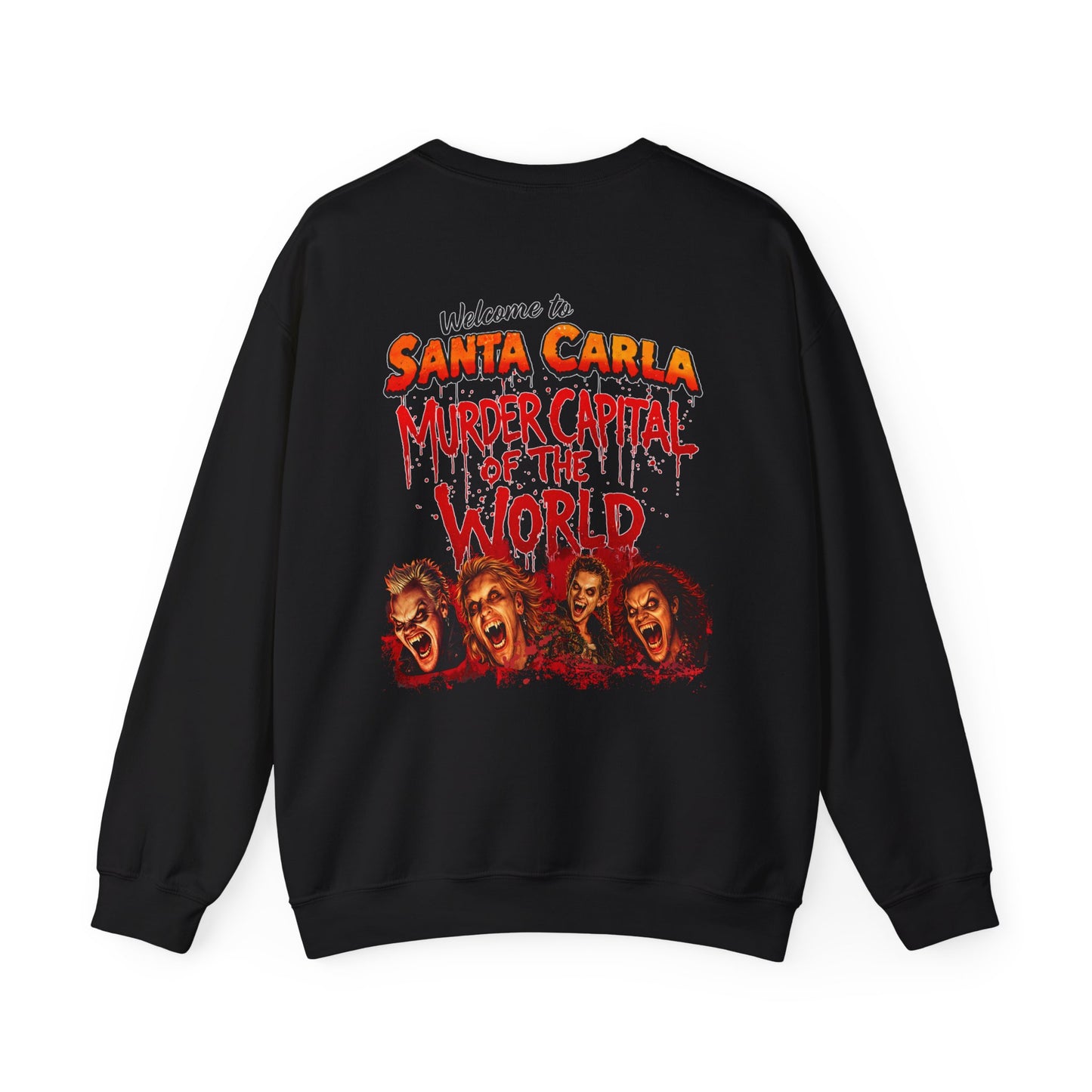 Lost Boys Crewneck Sweatshirt — Vintage Horror Movie Graphic (Welcome to Santa Carla)