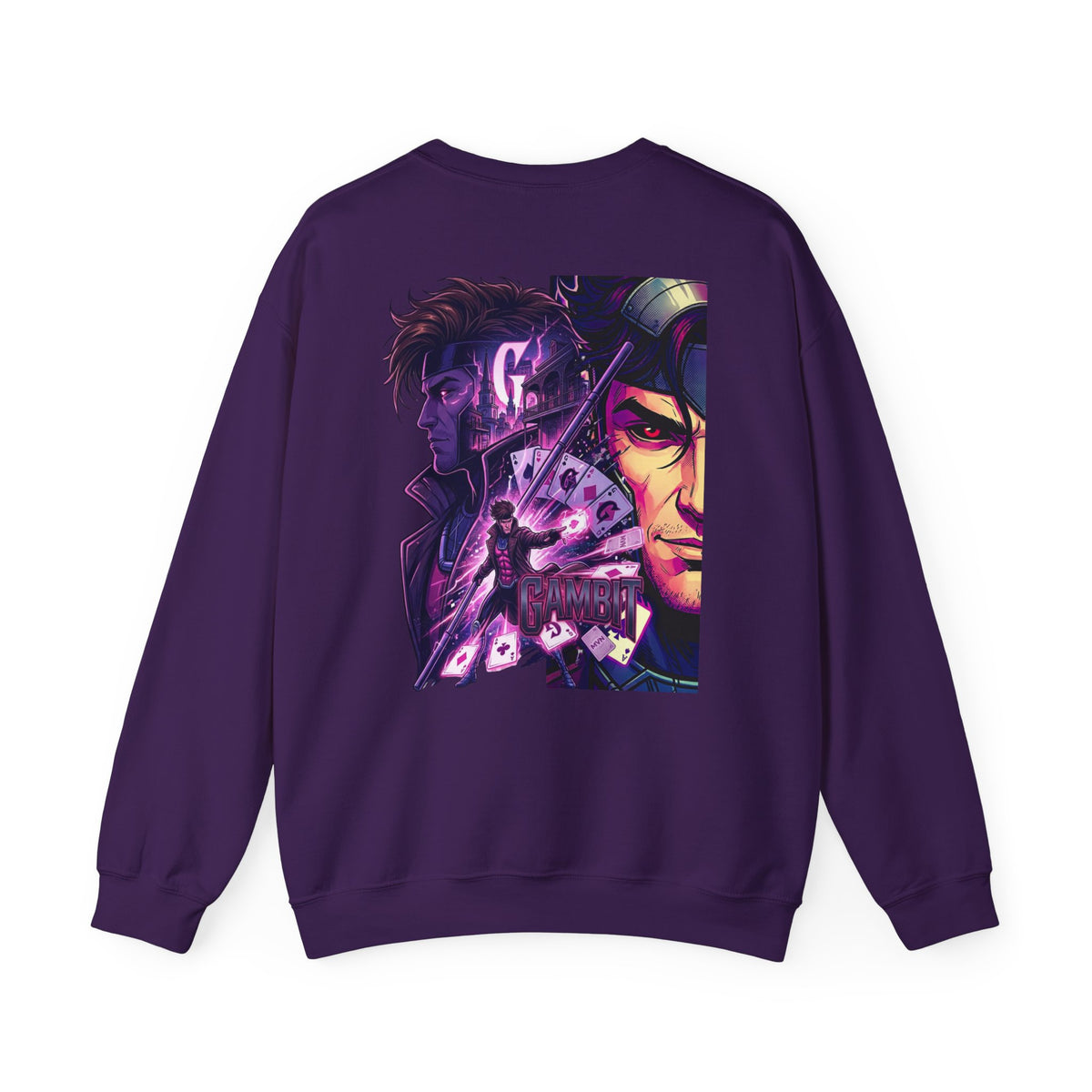 Gambit Inspired Crewneck Sweatshirt — Gambit X Men Graphic