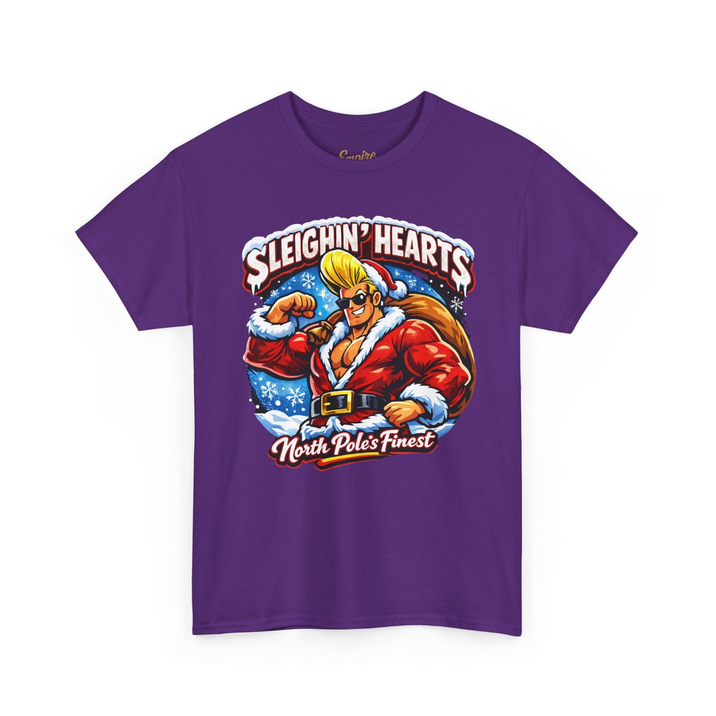 Johnny B 'Sleighin' Hearts' Christmas Tee — 'Where The Ho Ho Hos At' Holiday T-Shirt