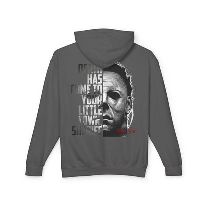 Horror Hoodie — 'Death Has Come to Your Little Town Sheriff' Michael Myers Pullover