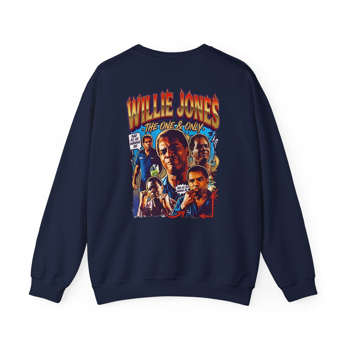 Willie Jones Graphic Crewneck Sweatshirt — Retro Soul Portrait Pullover